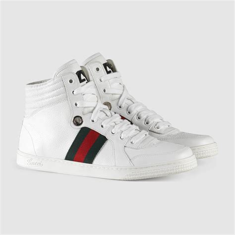 gucci white high top sneakers|gucci signature high top sneaker.